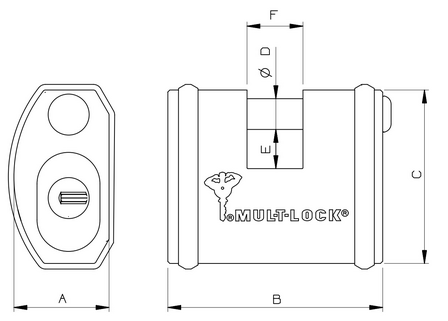 Hangslot schuifpen NEG