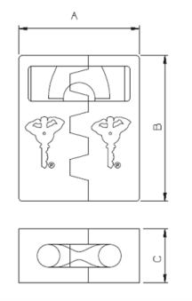 Hasp tbv C serie hangsloten